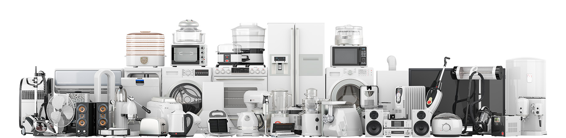 A collection of portable appliances in need of PAT testing